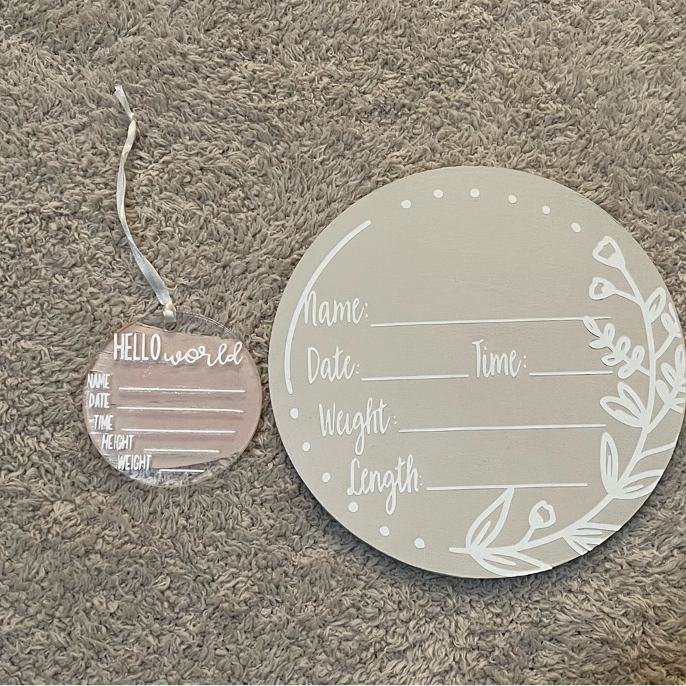 Newborn Birth Announcements and Christmas Ornaments
